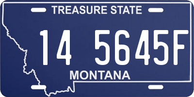 MT license plate 145645F