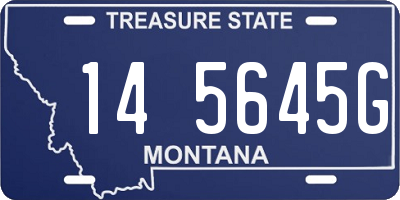 MT license plate 145645G