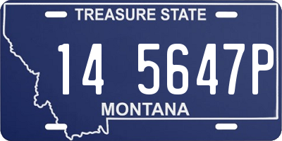 MT license plate 145647P