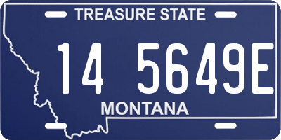 MT license plate 145649E