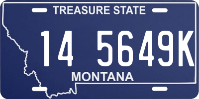 MT license plate 145649K