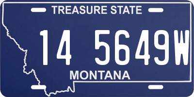 MT license plate 145649W