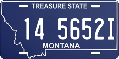 MT license plate 145652I
