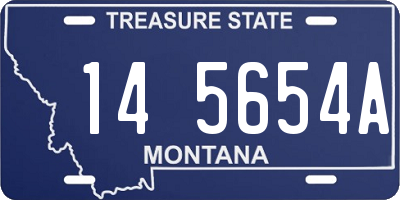 MT license plate 145654A