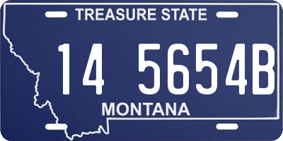 MT license plate 145654B