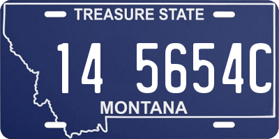 MT license plate 145654C