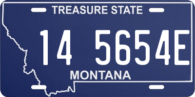 MT license plate 145654E