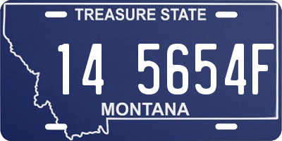 MT license plate 145654F