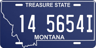 MT license plate 145654I