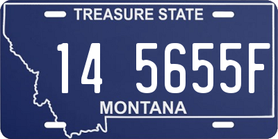 MT license plate 145655F