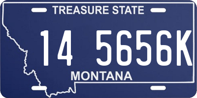 MT license plate 145656K