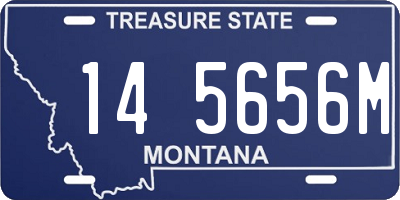 MT license plate 145656M