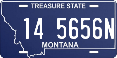 MT license plate 145656N