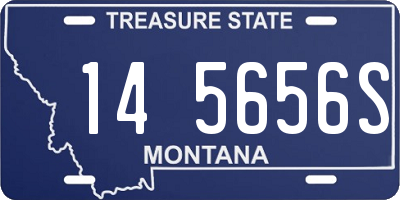 MT license plate 145656S