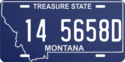 MT license plate 145658D