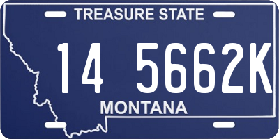 MT license plate 145662K