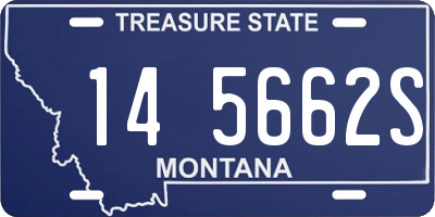 MT license plate 145662S