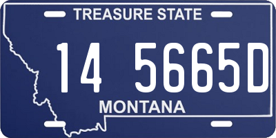 MT license plate 145665D
