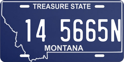MT license plate 145665N