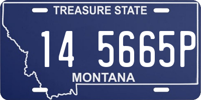 MT license plate 145665P