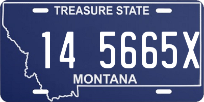 MT license plate 145665X