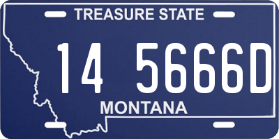 MT license plate 145666D