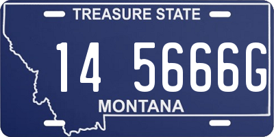 MT license plate 145666G