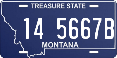 MT license plate 145667B