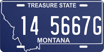 MT license plate 145667G