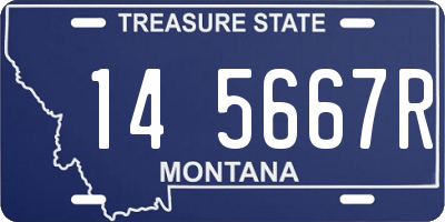MT license plate 145667R