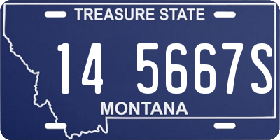 MT license plate 145667S