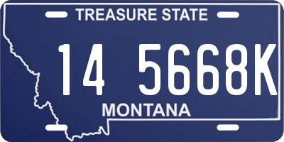 MT license plate 145668K