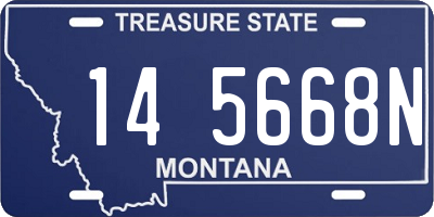 MT license plate 145668N