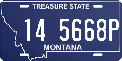 MT license plate 145668P