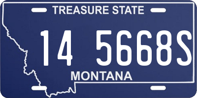 MT license plate 145668S