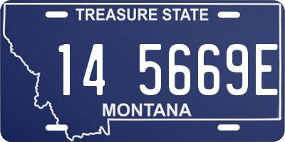 MT license plate 145669E