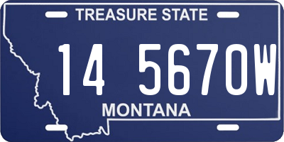 MT license plate 145670W