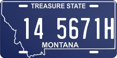 MT license plate 145671H