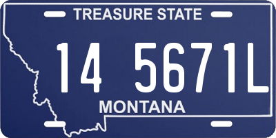 MT license plate 145671L