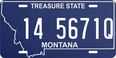 MT license plate 145671Q