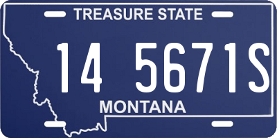 MT license plate 145671S
