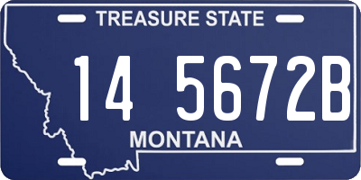 MT license plate 145672B