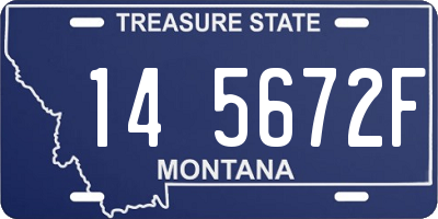 MT license plate 145672F