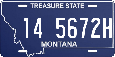 MT license plate 145672H