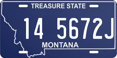 MT license plate 145672J