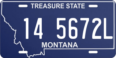 MT license plate 145672L
