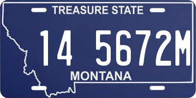 MT license plate 145672M