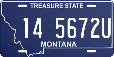 MT license plate 145672U