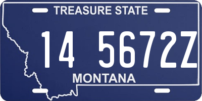MT license plate 145672Z