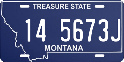 MT license plate 145673J